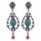 E-4466 Fashion & Home & Living Earring Party Earring Silver Plated Rhinestone Drip Earring