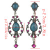 E-4466 Fashion & Home & Living Earring Party Earring Silver Plated Rhinestone Drip Earring
