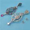 E-4466 Fashion & Home & Living Earring Party Earring Silver Plated Rhinestone Drip Earring