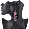 E-4474 Elegant Lady Fashion & Home & Living 9Colors Acrylic Crystal Black-Zinc Alloy Earrings Balls Shaped  Rhinestone Pendant Drop Dangle Earrings for Women Charming Jewelry