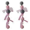 E-4472 6 Colors Pom Pom Ball Statement Cloth Drop Earrings for Women Weddding Party Accessories