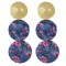 E-4473 6 Colors Fashion beautiful Gold Plated Alloy cloth flower pattern Drop Earrings
