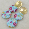 E-4473 6 Colors Fashion beautiful Gold Plated Alloy cloth flower pattern Drop Earrings