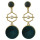 E-4467 3 Colors Gold Metal Velvet Ball Long Drop Earrings for Women Ladies Party Fashion Accessories