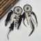 E-4470 Bohemia Statement Earring Feather Acrylic Stone Long Metal Tassel Handmade Resin Beaded Pendant Drop Dangle Earrings for Women Jewelry
