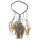 F-0476 Bohemian Handmade Ethnic Gypsy Wood Beads Feather Peacock Hairband Hair Clip Hair Jewelry