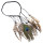 F-0476 Bohemian Handmade Ethnic Gypsy Wood Beads Feather Peacock Hairband Hair Clip Hair Jewelry