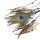 F-0476 Bohemian Handmade Ethnic Gypsy Wood Beads Feather Peacock Hairband Hair Clip Hair Jewelry