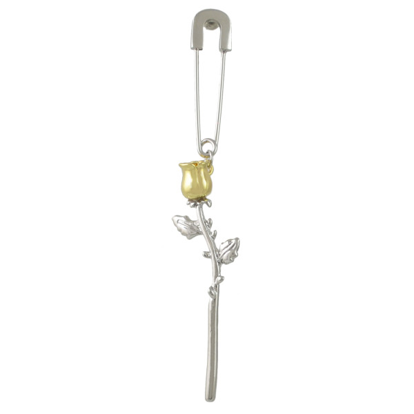 E-4468 2 Style Fashion Gold Silver Plated Alloy pin bear flower pendant Eaeeings Jewelry