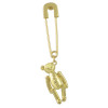E-4468 2 Style Fashion Gold Silver Plated Alloy pin bear flower pendant Eaeeings Jewelry