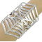 B-0874 Silver  opened cuff hollow out Spider webs bangle women