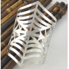 B-0874 Silver  opened cuff hollow out Spider webs bangle women