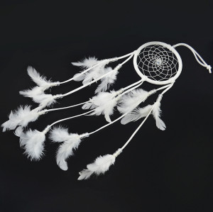 N-6986 New Fashion Dreamcatcher Gift Handmade Dream Catcher Net With Clear Beads Feathers Pendant Wall Hanging Decoration Ornament