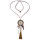 N-6991 4 Colors Fashion Long Leather Alloy Acrylic Crystal Thread Tassel Pendant Necklace For Women's Engagement Gift