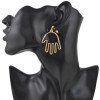 E-4479 4 Style Gold Metal Face Hands Man Stud Earrings for Women Ladies Party Fashion Accessories