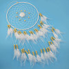 N-6988 New Fashion Hollow out cloth flower Feather beads pendant accessories Jewelry