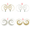 2 Color New Fashion Gold Silver Hook Earrings Hoop Drop Stud Earring Jewelry