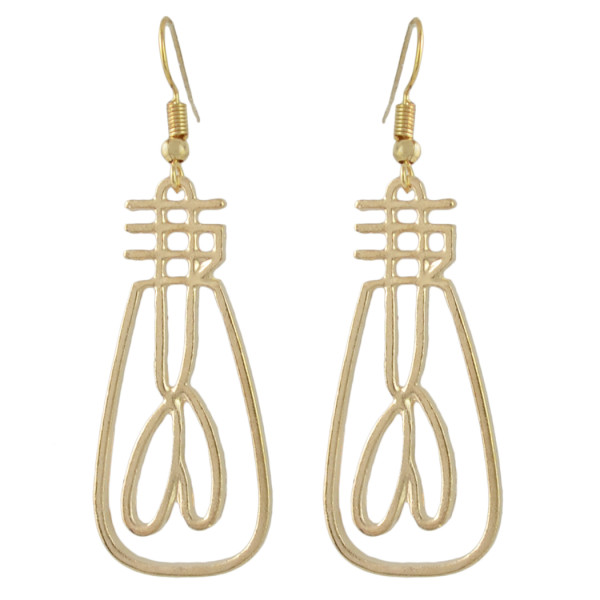 E-4478 2 Style Gold Metal Face Man Drop Dangle Earrings for Women Ladies Party Fashion Accessories
