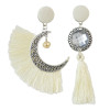 E-4477 6 Colors New Fashion beautiful Silver Plated Alloy cloth Crystal Thread pendant Drop Earrings