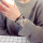 B-0876 Simple Triangle Watch Personal Fashion Double Sided Hollow Student Lovers Watch