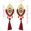 E-4486 New Fashion Gold Metal Thread Long Tassel Drop Earrings for Women Bohemian Party Fashion Jewelry