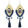 E-4486 New Fashion Gold Metal Thread Long Tassel Drop Earrings for Women Bohemian Party Fashion Jewelry