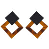 E-4484 2 Colors Women Bohemian Rhombus Acrylic Drop Dangle Earrings Jewelry Wedding Party