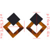E-4484 2 Colors Women Bohemian Rhombus Acrylic Drop Dangle Earrings Jewelry Wedding Party