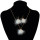 N-6997 Cute Raccoon Pearl Fur Ball Drop Earrings Bear Plush Pendant Necklace Earring Jewelry Set