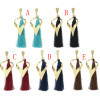 E-4491 New Fashion Gold Metal Thread Long Tassel Drop Earrings for Women Bohemian Party Fashion Jewelry