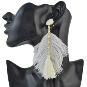 E-4492 New Fashion Gold Metal Thread Long Tassel Drop Earrings for Women Bohemian Party Fashion Jewelry