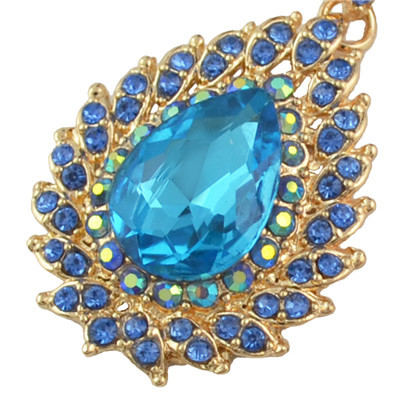 E-4494 8 Colors Fashion Drops Water Rhinestone Gemstone Flower Earrings