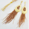 E-4493 New Fashion Gold Metal Thread Long Tassel Drop Earrings for Women Bohemian Party Fashion Jewelry