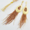 E-4493 New Fashion Gold Metal Thread Long Tassel Drop Earrings for Women Bohemian Party Fashion Jewelry