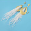 E-4493 New Fashion Gold Metal Thread Long Tassel Drop Earrings for Women Bohemian Party Fashion Jewelry