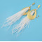 E-4493 New Fashion Gold Metal Thread Long Tassel Drop Earrings for Women Bohemian Party Fashion Jewelry