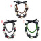 N-7004 3 Colors Fashion Pearl  Acrylic diamonds hairs Ball Beads Choker Bib Necklace Women Jewelry