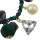 N-7004 3 Colors Fashion Pearl  Acrylic diamonds hairs Ball Beads Choker Bib Necklace Women Jewelry