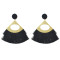 E-4496 5 Colors Fashion Gold Plated thread fan shape Drop Dangle Earrings Jewelry