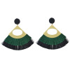 E-4496 5 Colors Fashion Gold Plated thread fan shape Drop Dangle Earrings Jewelry