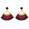 E-4496 5 Colors Fashion Gold Plated thread fan shape Drop Dangle Earrings Jewelry