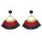 E-4496 5 Colors Fashion Gold Plated thread fan shape Drop Dangle Earrings Jewelry