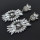 E-4495 2 Colors Luxury Fashion Black guns Metal Drops Water Rhinestone Crystal Flower Earrings