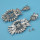 E-4495 2 Colors Luxury Fashion Black guns Metal Drops Water Rhinestone Crystal Flower Earrings