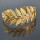 B-0877 Fashion Gold Plated Leaf Open Bangle Cuff Bracelet for Women