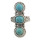 R-1495 Vintage Tibetan Silver Plated Turquoise Rings Adjustable Ring