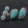 R-1495 Vintage Tibetan Silver Plated Turquoise Rings Adjustable Ring