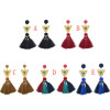 E-4500 New Fashion Gold Metal Thread Long Tassel Drop Earrings for Women Bohemian Party Fashion Jewelry