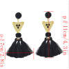 E-4500 New Fashion Gold Metal Thread Long Tassel Drop Earrings for Women Bohemian Party Fashion Jewelry