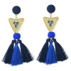 E-4500 New Fashion Gold Metal Thread Long Tassel Drop Earrings for Women Bohemian Party Fashion Jewelry